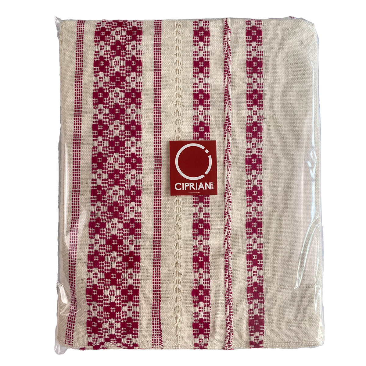 Rebozo Fino Artesanal Mexicano, Blanco con diferentes colores bordados. Hechos en Telar