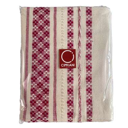 Rebozo Fino Artesanal Mexicano, Blanco con diferentes colores bordados. Hechos en Telar