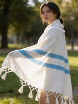 Rebozo Chal Mexicano para Mujer Blanco con diferentes colores