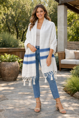 Rebozo Chal Mexicano para Mujer Blanco con diferentes colores