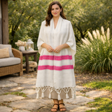 Rebozo Chal Mexicano para Mujer Blanco con diferentes colores