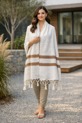 Rebozo Chal Mexicano para Mujer Blanco con diferentes colores