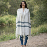 Rebozo Chal Mexicano para Mujer Blanco con diferentes colores
