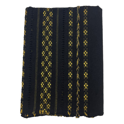 Rebozo Fino Artesanal Mexicano, Negro con diferentes colores bordados. Hechos en Telar
