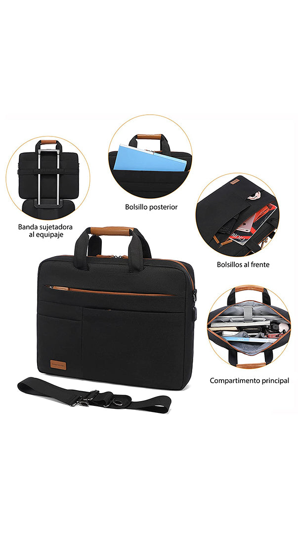 Maletín portafolio impermeable 17.3"