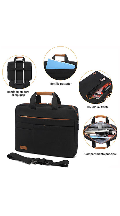 Maletín portafolio impermeable 17.3"