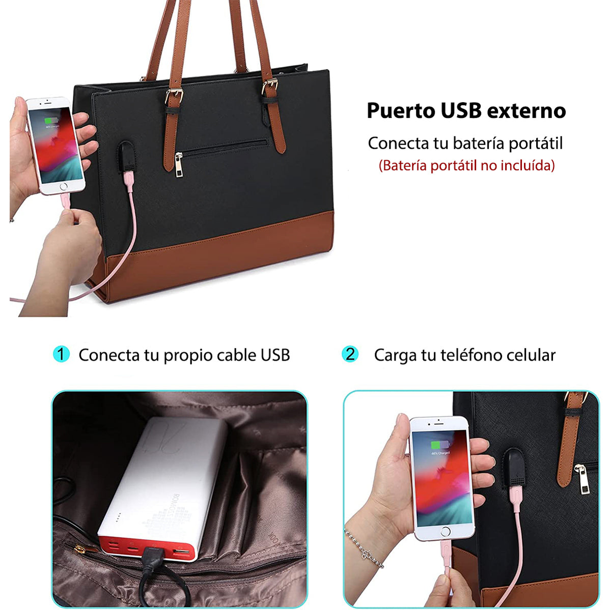 Bolso Maletín 15" con Cargador