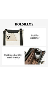 Bolso de Lona con Cuero