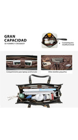 Bolso de Lona con Cuero