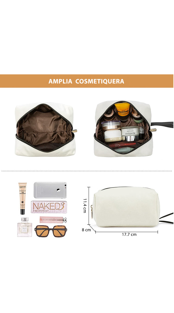 Bolso de Lona con Cuero
