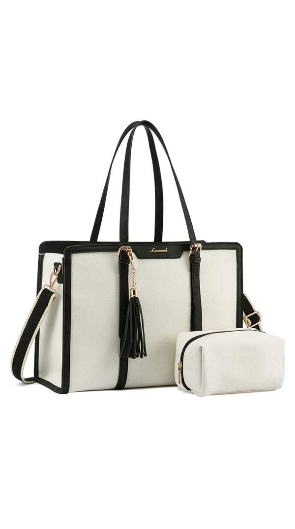 Bolso de Lona con Cuero
