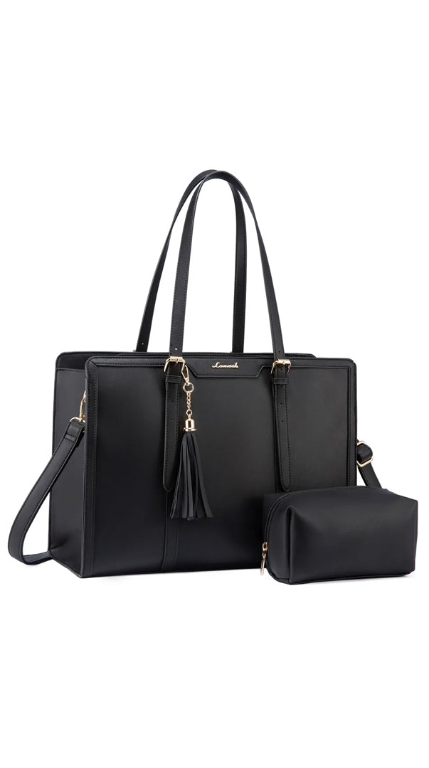 Bolso de Lona con Cuero