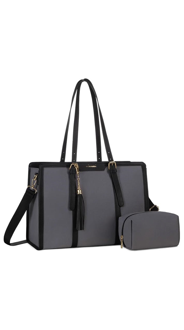 Bolso de Lona con Cuero