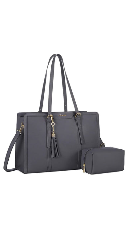 Bolso de Lona con Cuero