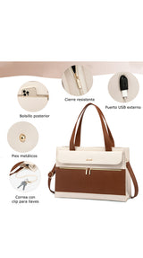 Bolso Laptop Bicolor