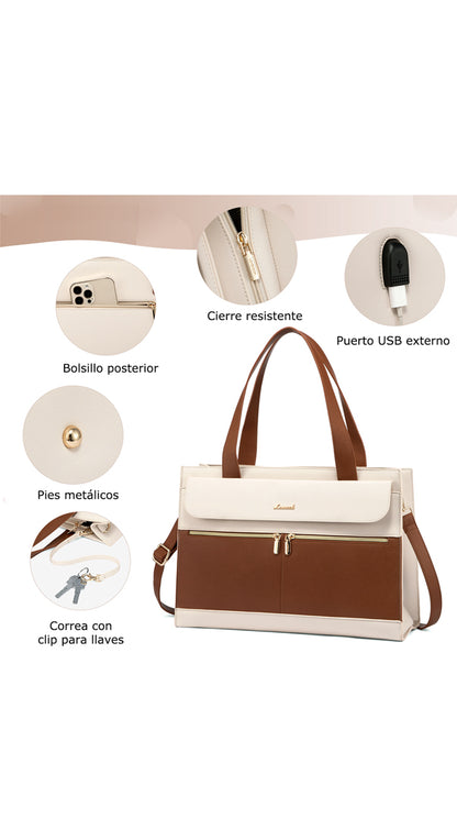 Bolso Laptop Bicolor
