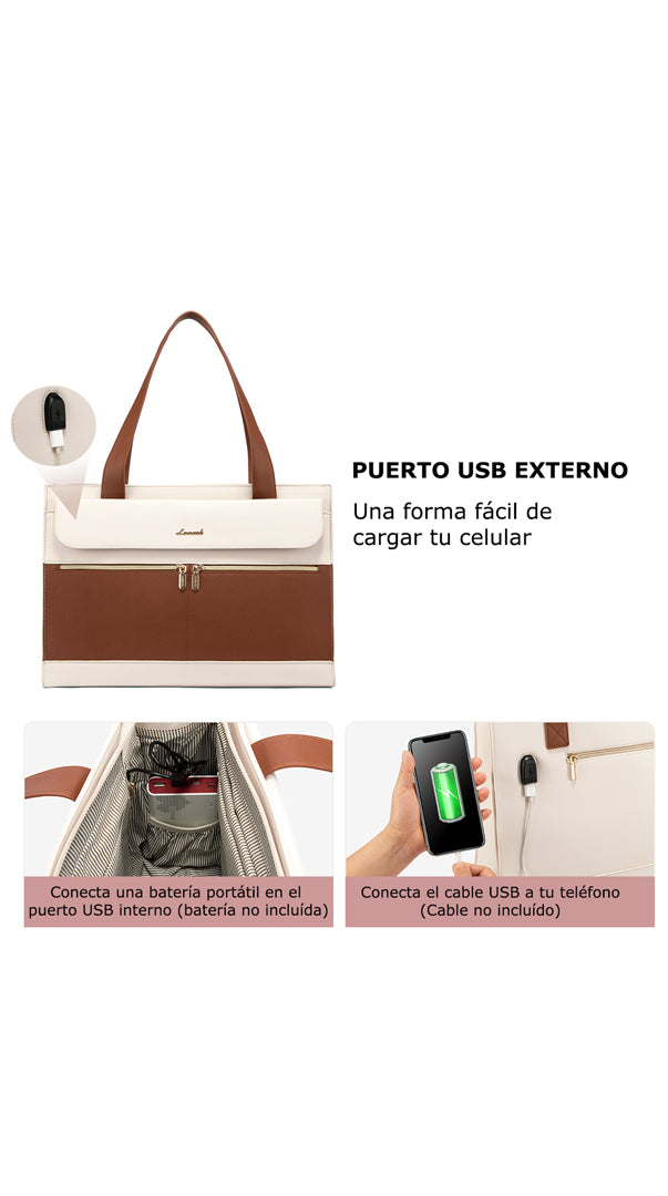 Bolso Laptop Bicolor