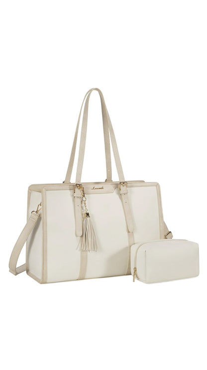 Bolso de Lona con Cuero