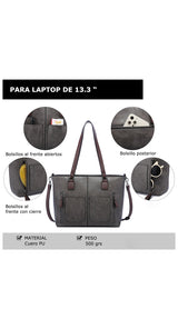 Bolsa Mujer Tote Vintage
