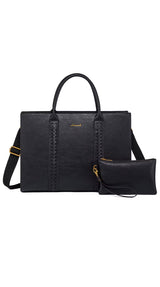 Bolso Maletín de cuero trenzado