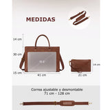 Bolso Maletín de cuero trenzado