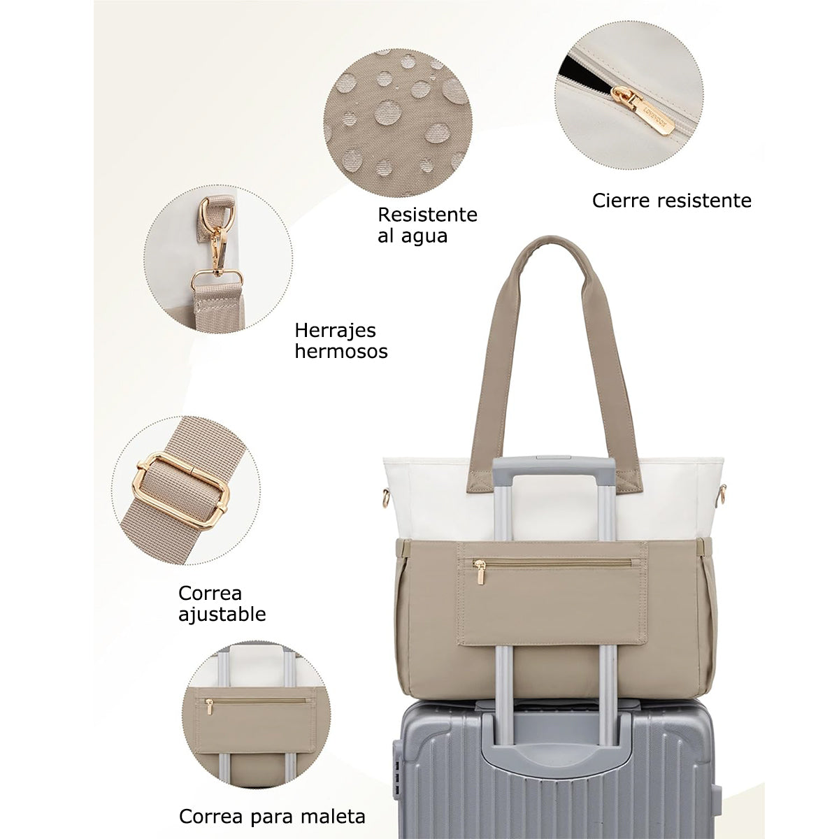 Bolso Maletín de Gran Capacidad ideal laptop