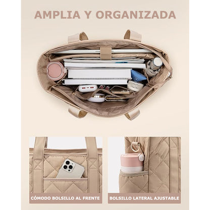 Bolsa Laptop Mujer diseño Diamantes Ligera y Elegante