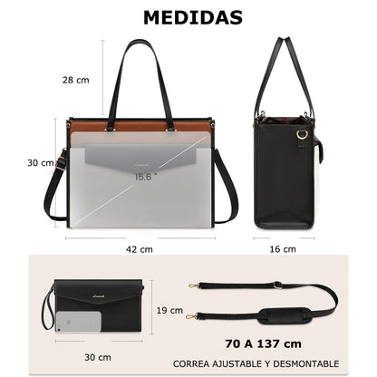 Bolso Maletín Cuero 15.6"