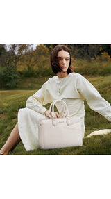 Bolso Crossbody para Mujer, Bolsa Blanca Elegante con Asa Superior