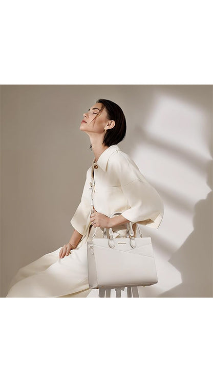 Bolso Crossbody para Mujer, Bolsa Blanca Elegante con Asa Superior