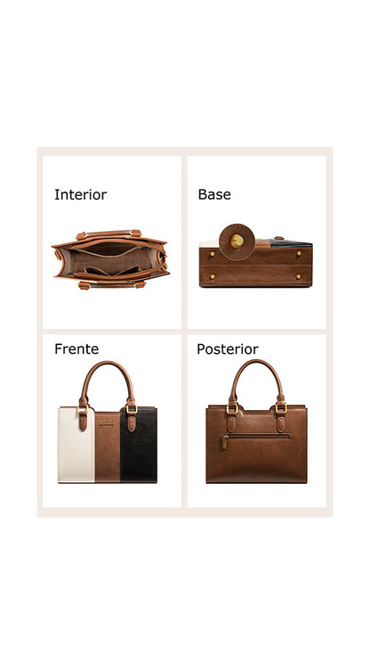 Bolso para Mujer, Bolsa de Mano mediana y Crossbody de Cuero PU de Alta Calidad