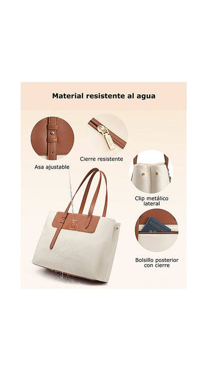 Bolsa Tote para Mujer Laptop 15.6", Marrón