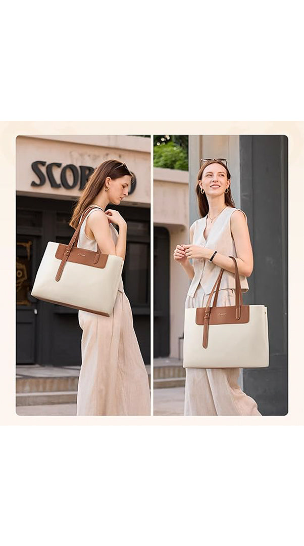 Bolsa Tote para Mujer Laptop 15.6", Marrón
