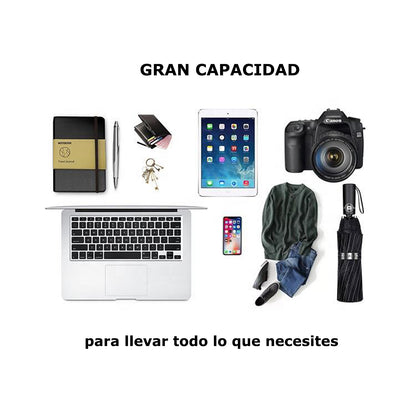 Portafolio para Laptop hombre, 15.6 pulgadas, lona con cuero vintage, para Laptop